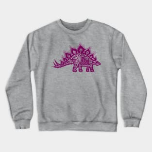 Stegosaurus Lace - Purple Crewneck Sweatshirt